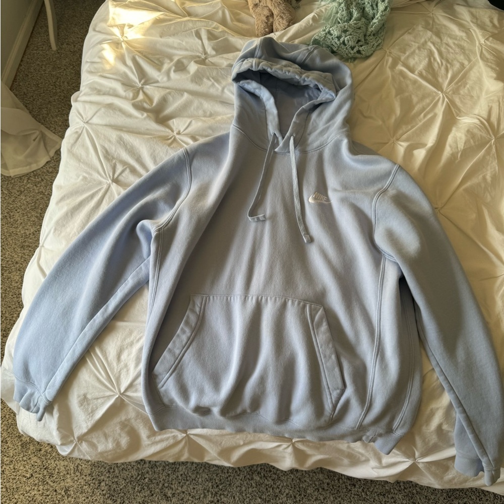 light blue nike hoodie